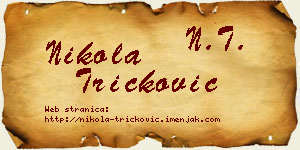 Nikola Tričković vizit kartica